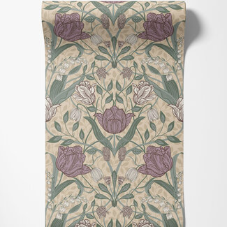 Dutch Wallcoverings Dutch Wallcoverings - FC Apelviken- Filippa Beige/grn/pnk - 33007