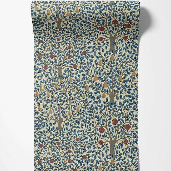 Dutch Wallcoverings Dutch Wallcoverings - FC Apelviken- Pomona Blue - Vliesbehang - 10m x 53cm - 33013