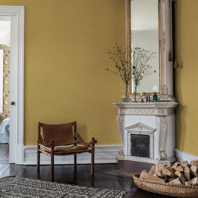 Dutch Wallcoverings Dutch Wallcoverings - FC Apelviken- Apelkvist Yellow - Vliesbehang - 10m x 53cm - 33017