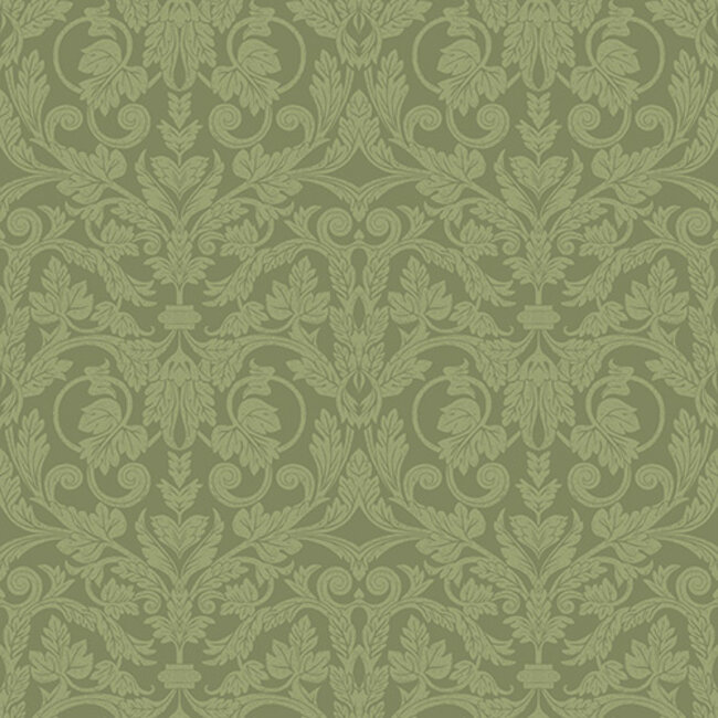 Dutch Wallcoverings Dutch Wallcoverings - FC Ekbacka- Rosali Green - Vliesbehang - 10m x 53cm - 14009