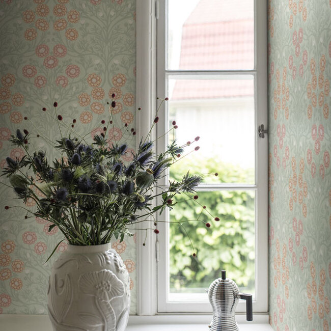 Dutch Wallcoverings Dutch Wallcoverings - FC Ekbacka- Bellis Light green - Vliesbehang - 10m x 53cm - 14017