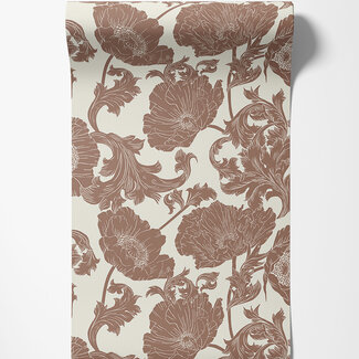 Dutch Wallcoverings Dutch Wallcoverings - FC Ekbacka- Papaver White/Red - 14024