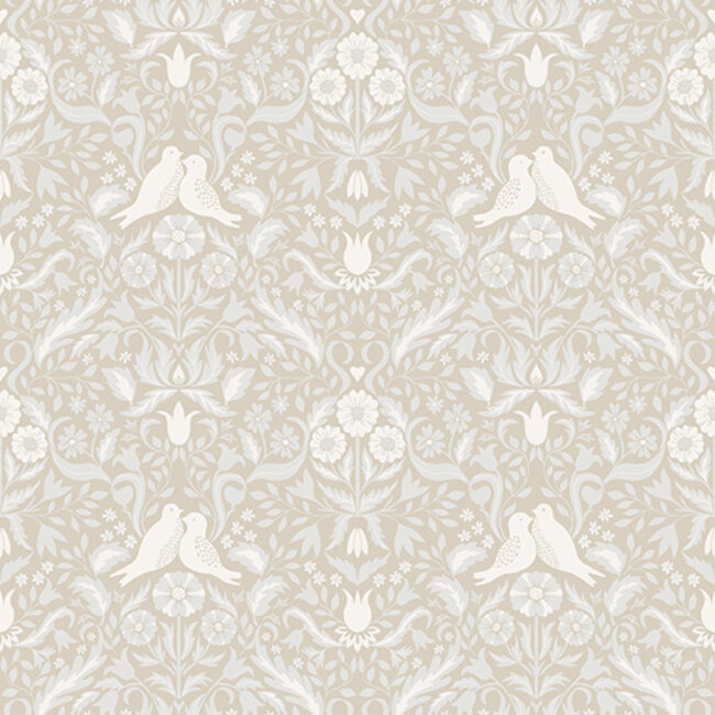 Dutch Wallcoverings Dutch Wallcoverings - FC Ekbacka- Niki Beige - Vliesbehang - 10m x 53cm - 14026