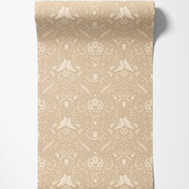 Dutch Wallcoverings Dutch Wallcoverings - FC Ekbacka- Niki Pink - Vliesbehang - 10m x 53cm - 14027