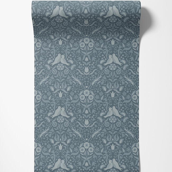 Dutch Wallcoverings Dutch Wallcoverings - FC Ekbacka- Niki Grey - Vliesbehang - 10m x 53cm - 14028