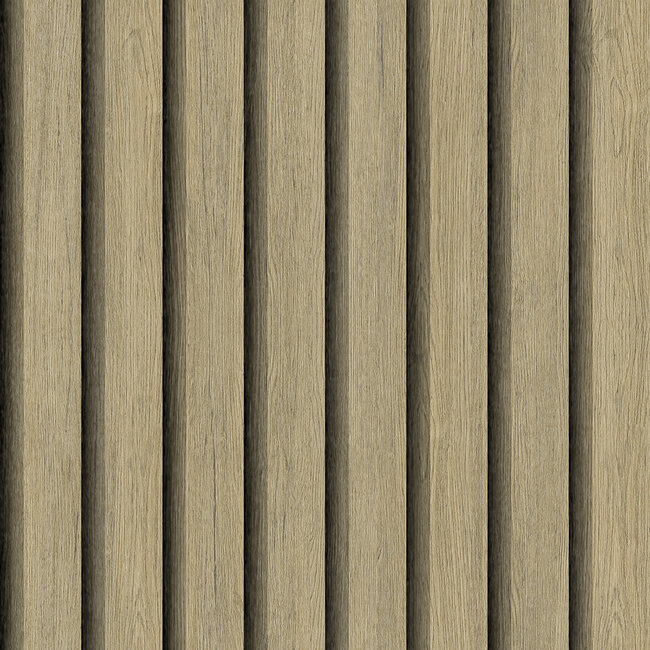 Dutch Wallcoverings Dutch Wallcoverings - FC Elements- Ribbvägg Nature - Vliesbehang - 10m x 53cm - 11901