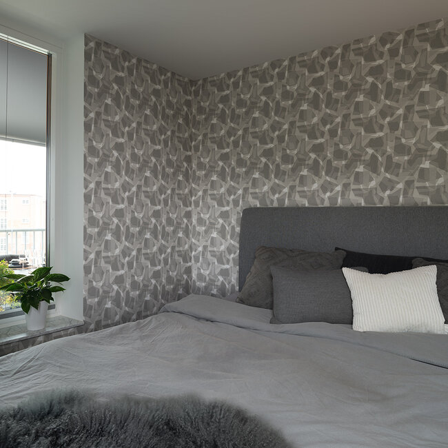 Dutch Wallcoverings Dutch Wallcoverings - FC Elements- Camo Grey - Vliesbehang - 10m x 53cm - 11914