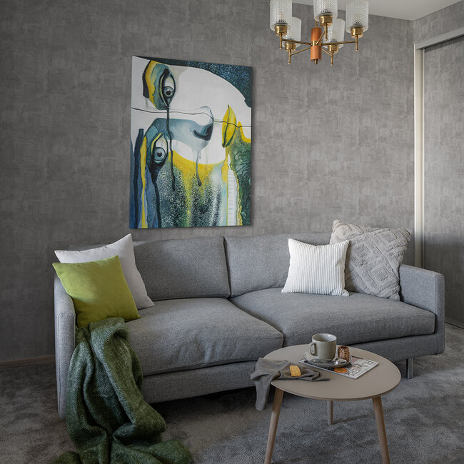 Dutch Wallcoverings Dutch Wallcoverings - FC Elements- Patina Antracite - Vliesbehang - 10m x 53cm - 11925