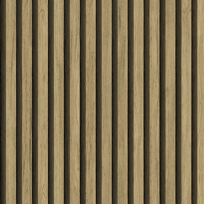 Dutch Wallcoverings Dutch Wallcoverings - FC Elements- Ribbvägg Ash  - Vliesbehang - 10m x 53cm - 11934