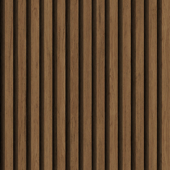 Dutch Wallcoverings Dutch Wallcoverings - FC Elements- Ribbvägg Grey brown - Vliesbehang - 10m x 53cm - 11938