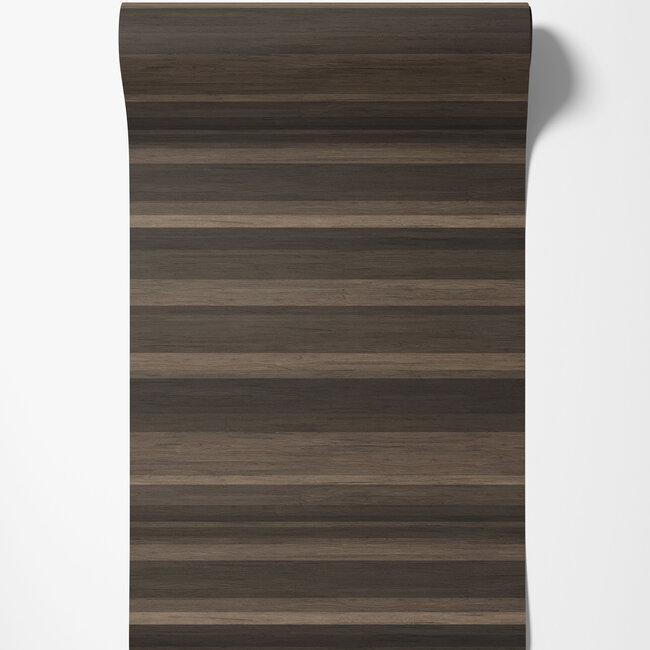 Dutch Wallcoverings Dutch Wallcoverings - FC Elements- mural Trävägg Dark brown 2,7x1m - Vliesbehang - 2,7m x 100cm - ED11942