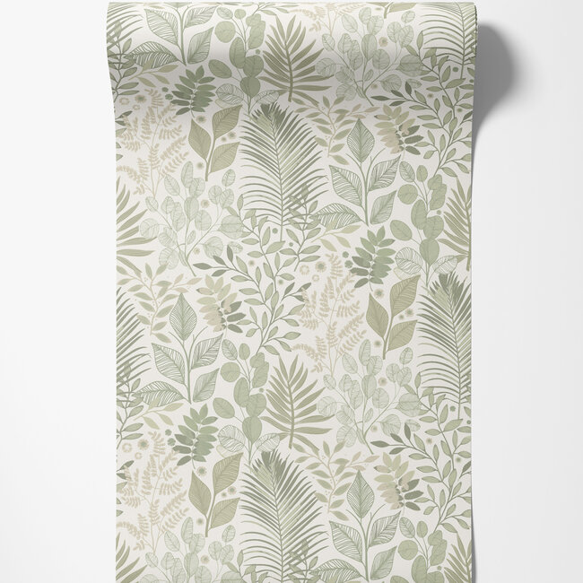Dutch Wallcoverings Dutch Wallcoverings - Ester - Angslycka Green - Vliesbehang - 10m x 53cm - 20102