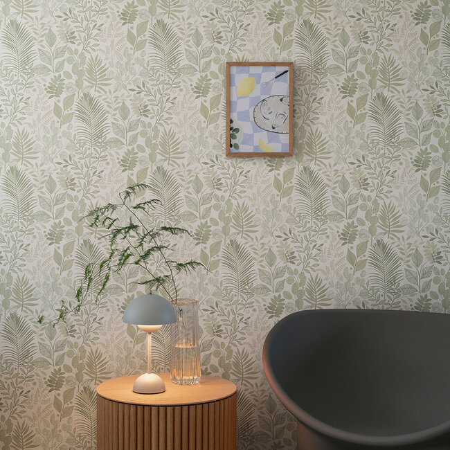 Dutch Wallcoverings Dutch Wallcoverings - Ester - Angslycka Green - Vliesbehang - 10m x 53cm - 20102