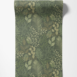 Dutch Wallcoverings Dutch Wallcoverings - Ester - Angslycka Dark green - 20103