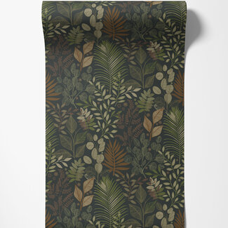 Dutch Wallcoverings Dutch Wallcoverings - Ester - Angslycka Black/green - 20104