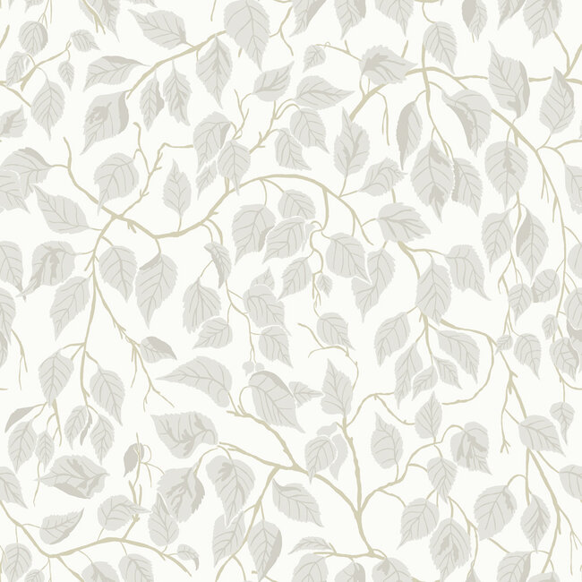 Dutch Wallcoverings Dutch Wallcoverings - Ester - Hangbjork Beige - Vliesbehang - 10m x 53cm - 20106