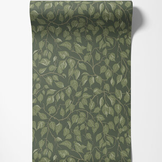 Dutch Wallcoverings Dutch Wallcoverings - Ester - Hangbjork Dark green - 20108