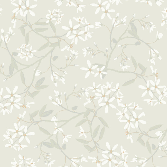 Dutch Wallcoverings Dutch Wallcoverings - Ester - Paradis Grey - Vliesbehang - 10m x 53cm - 20110