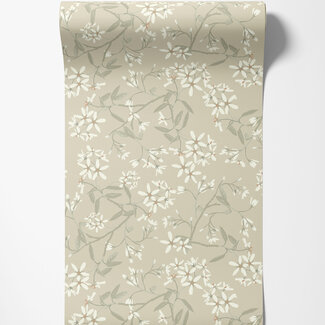 Dutch Wallcoverings Dutch Wallcoverings - Ester - Paradis Beige/green - 20112