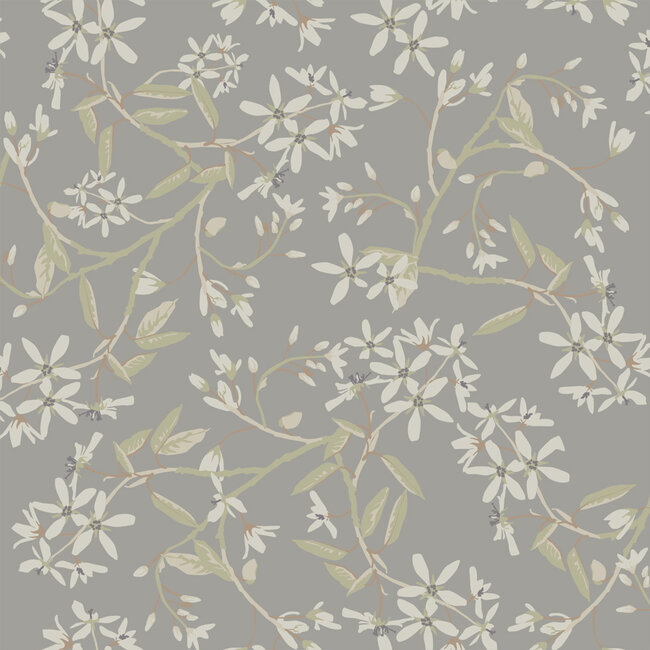 Dutch Wallcoverings Dutch Wallcoverings - Ester - Paradis Grey - Vliesbehang - 10m x 53cm - 20114