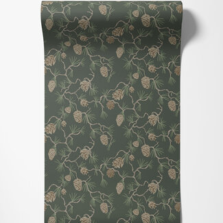 Dutch Wallcoverings Dutch Wallcoverings - Ester - Tallskog Dark green - 20116