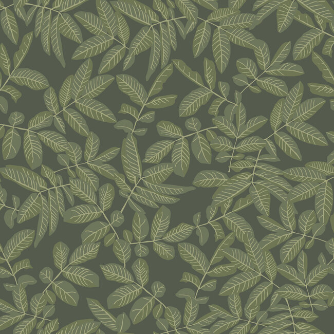 Dutch Wallcoverings Dutch Wallcoverings - Ester - Lovskog Dark green - Vliesbehang - 10m x 53cm - 20125