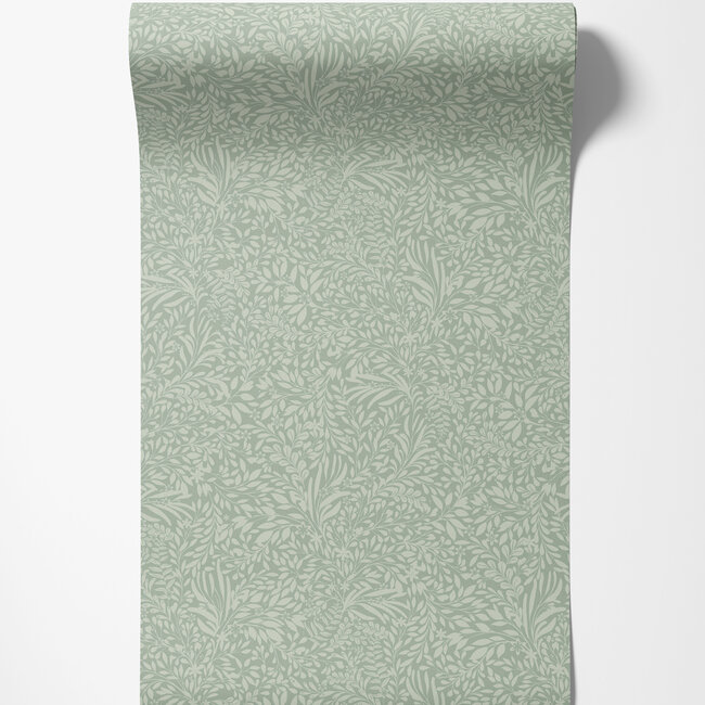 Dutch Wallcoverings Dutch Wallcoverings - Ester - Kristina Light green - Vliesbehang - 10m x 53cm - 20128