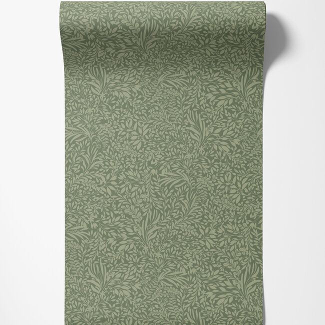 Dutch Wallcoverings Dutch Wallcoverings - Ester - Kristina Green - Vliesbehang - 10m x 53cm - 20129