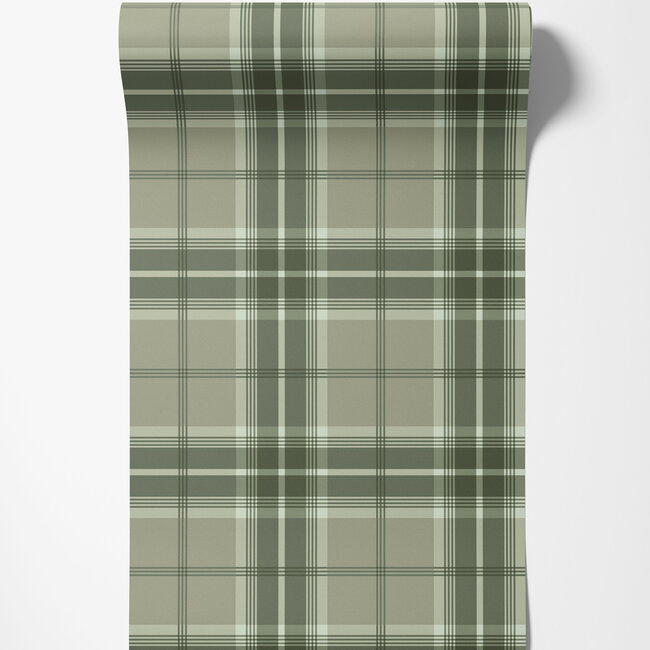 Dutch Wallcoverings Dutch Wallcoverings - Ester - Emma Dark green - Vliesbehang - 10m x 53cm - 20131