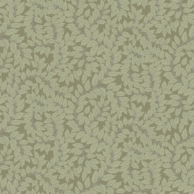 Dutch Wallcoverings Dutch Wallcoverings - FC Fagelsang- Lindlöv Dark green - Vliesbehang - 10m x 53cm - 34020