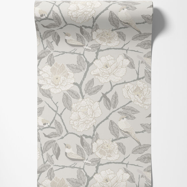 Dutch Wallcoverings Dutch Wallcoverings - FC Fagelsang- Bernadina Grey - Vliesbehang - 10m x 53cm - 34021