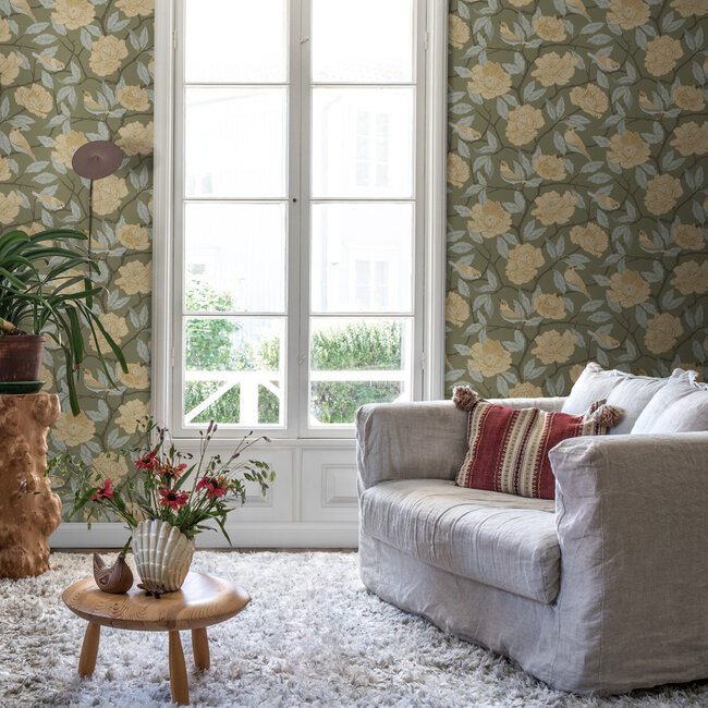 Dutch Wallcoverings Dutch Wallcoverings - FC Fagelsang- Bernadina Green - Vliesbehang - 10m x 53cm - 34024