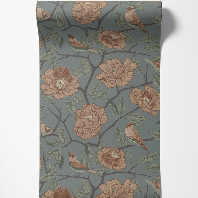 Dutch Wallcoverings Dutch Wallcoverings - FC Fagelsang- Bernadina Blue - Vliesbehang - 10m x 53cm - 34025