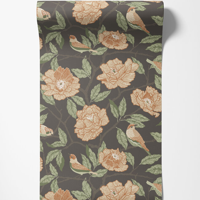 Dutch Wallcoverings Dutch Wallcoverings - FC Fagelsang- Bernadina Black - Vliesbehang - 10m x 53cm - 34026