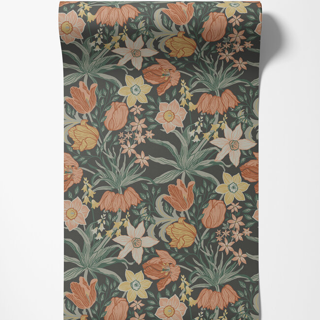 Dutch Wallcoverings Dutch Wallcoverings - FC Fagelsang- Cecilia Black - Vliesbehang - 10m x 53cm - 34031