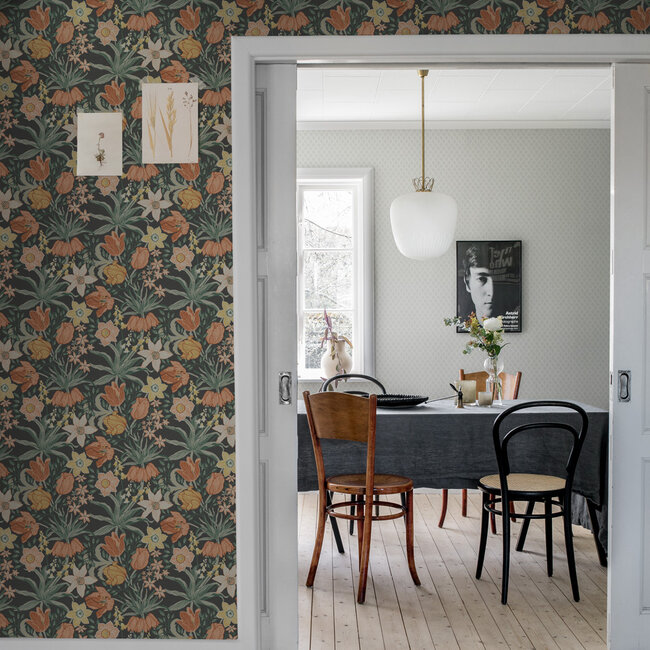 Dutch Wallcoverings Dutch Wallcoverings - FC Fagelsang- Cecilia Black - Vliesbehang - 10m x 53cm - 34031