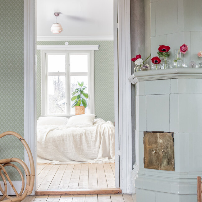 Dutch Wallcoverings Dutch Wallcoverings - FC Fagelsang- Trevor Green/white - Vliesbehang - 10m x 53cm - 34037