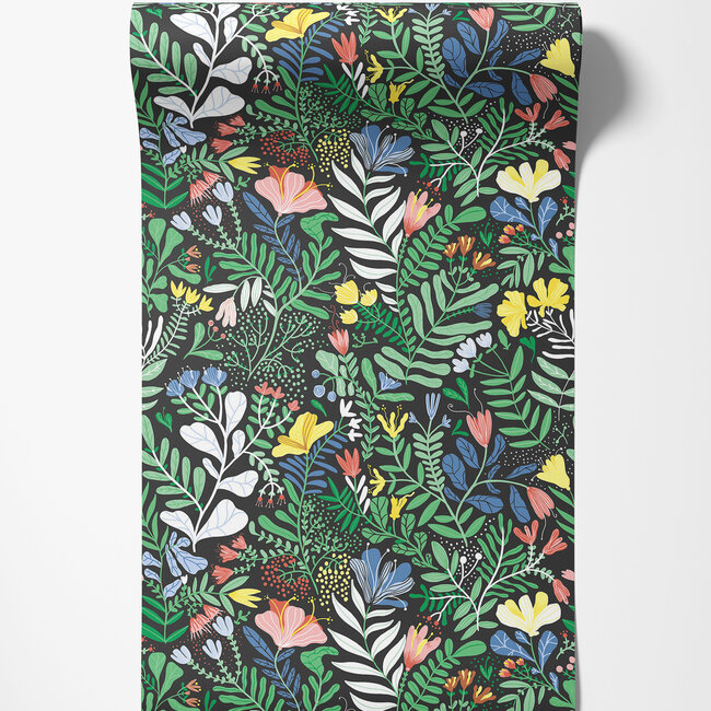 Dutch Wallcoverings Dutch Wallcoverings - FC Fägring- Brittsommar d.groen - Vliesbehang - 10m x 53cm - 22006