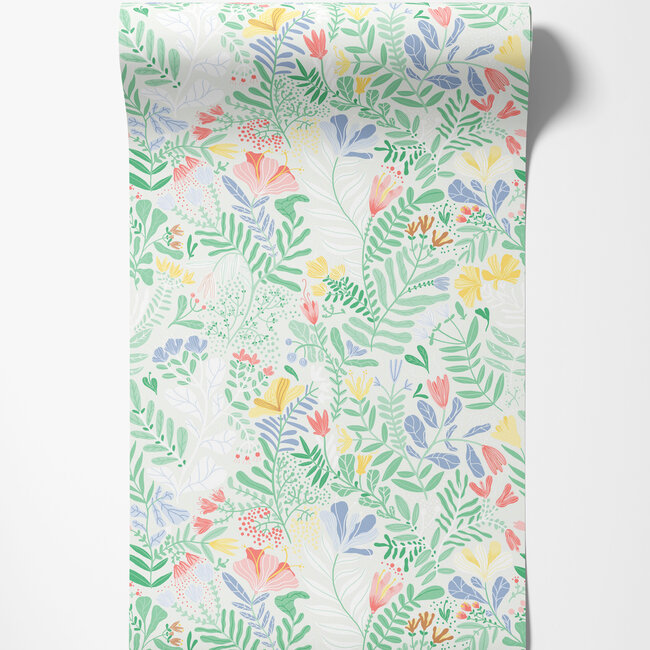 Dutch Wallcoverings Dutch Wallcoverings - FC Fägring- Brittsommar l.groen - Vliesbehang - 10m x 53cm - 22007