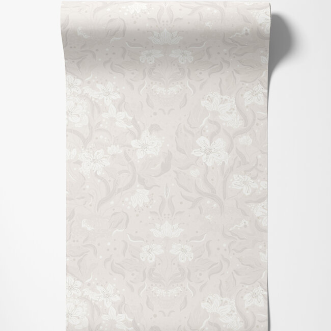 Dutch Wallcoverings Dutch Wallcoverings - FC Fägring- Lisa lichtbeige - Vliesbehang - 10m x 53cm - 22016