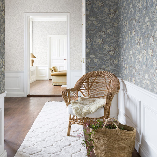 Dutch Wallcoverings Dutch Wallcoverings - FC Fägring- Lisa bruin/grijs - Vliesbehang - 10m x 53cm - 22018