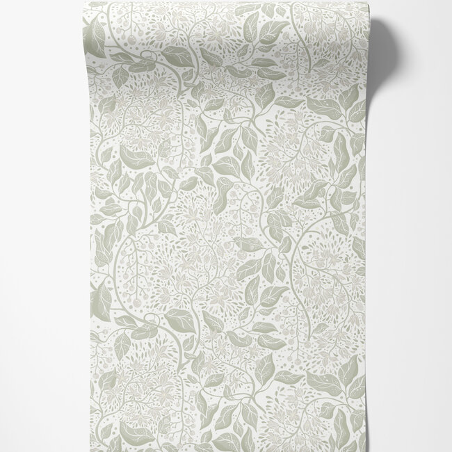 Dutch Wallcoverings Dutch Wallcoverings - FC Fägring- Turi lichtgroen - Vliesbehang - 10m x 53cm - 22020