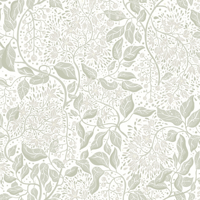 Dutch Wallcoverings Dutch Wallcoverings - FC Fägring- Turi lichtgroen - Vliesbehang - 10m x 53cm - 22020