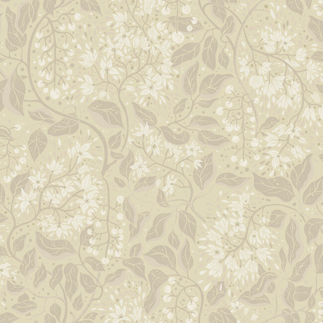 Dutch Wallcoverings Dutch Wallcoverings - FC Fägring- Turi geel - Vliesbehang - 10m x 53cm - 22022