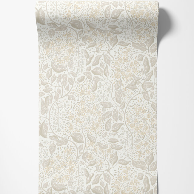 Dutch Wallcoverings Dutch Wallcoverings - FC Fägring- Turi lichtgeel - Vliesbehang - 10m x 53cm - 22023