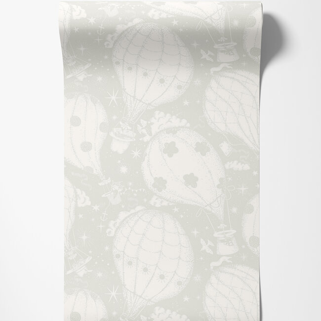 Dutch Wallcoverings Dutch Wallcoverings - FC Resan- Ballongerna Grey - Vliesbehang - 10m x 53cm - 29001