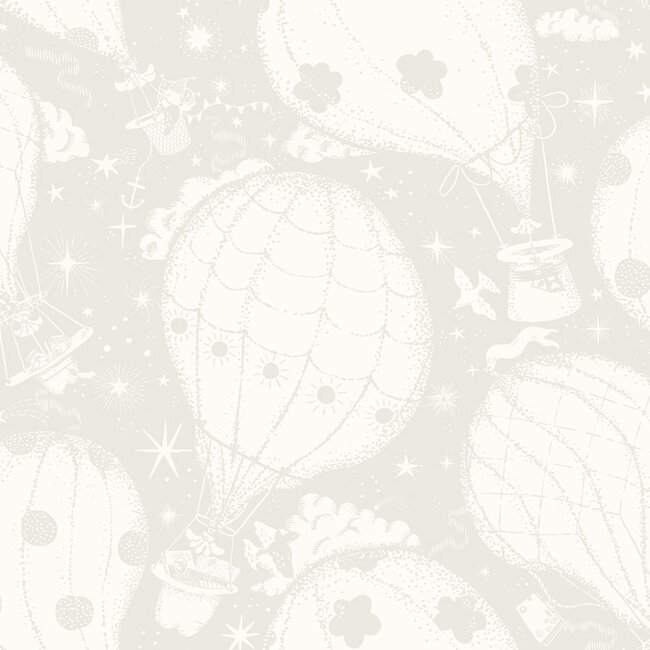 Dutch Wallcoverings Dutch Wallcoverings - FC Resan- Ballongerna Grey - Vliesbehang - 10m x 53cm - 29001