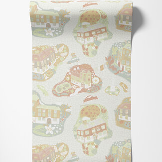 Dutch Wallcoverings Dutch Wallcoverings - FC Resan- Staden Gray green - 29007