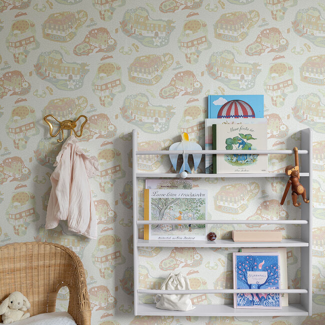 Dutch Wallcoverings Dutch Wallcoverings - FC Resan- Staden Gray green - Vliesbehang - 10m x 53cm - 29007