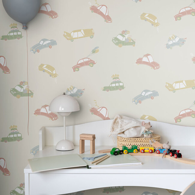 Dutch Wallcoverings Dutch Wallcoverings - FC Resan- Bilarna Pink - Vliesbehang - 10m x 53cm - 29011